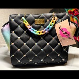 Betsey Johnson rainbow crossbody bag. New with tags!!